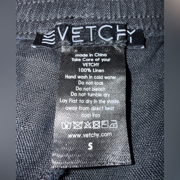 Vetchy 100% Linen Shorts – Black with Multicolored Accents 🖤🌈 - Picture 6 of 7